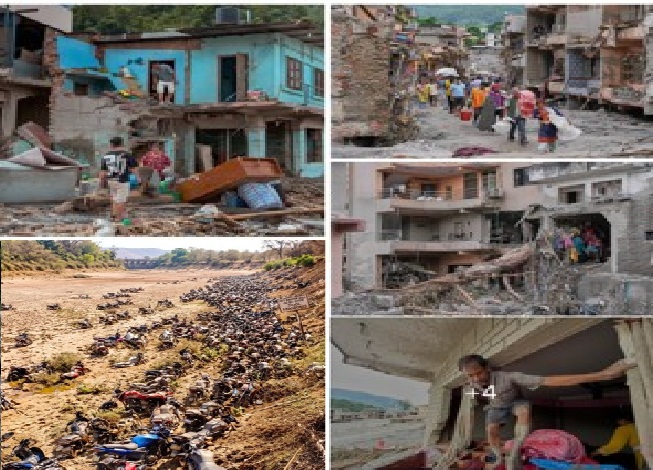 Devastation following the August 26, 2026 flood disaster in Nepal