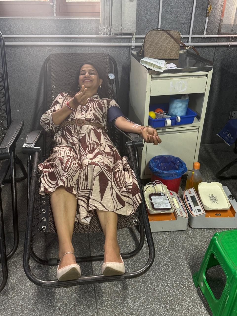 Humanity Himalaya volunteers participating in a blood donation effort to support people affected by the disaster