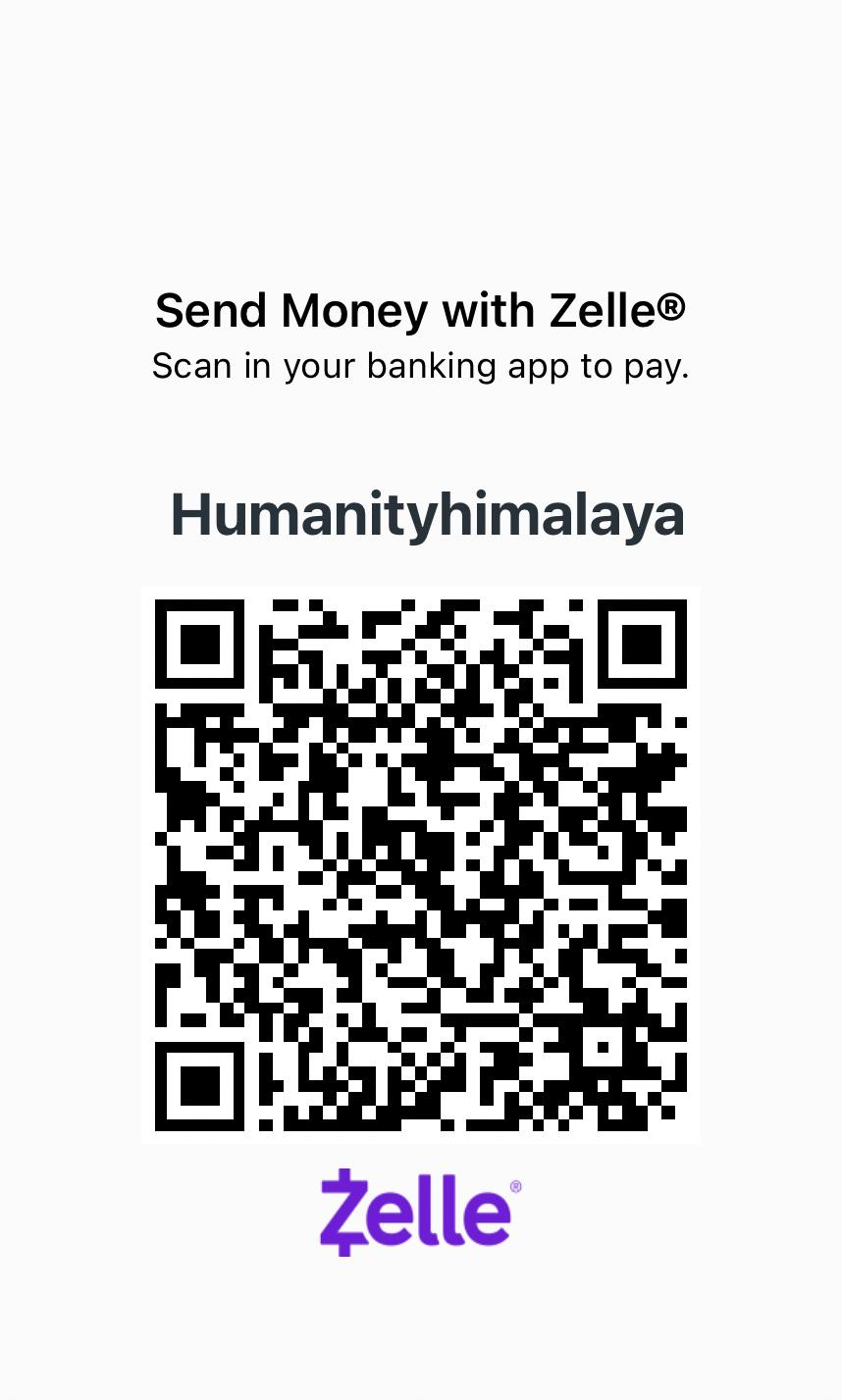 Humanity Himalaya Zelle payment QR code